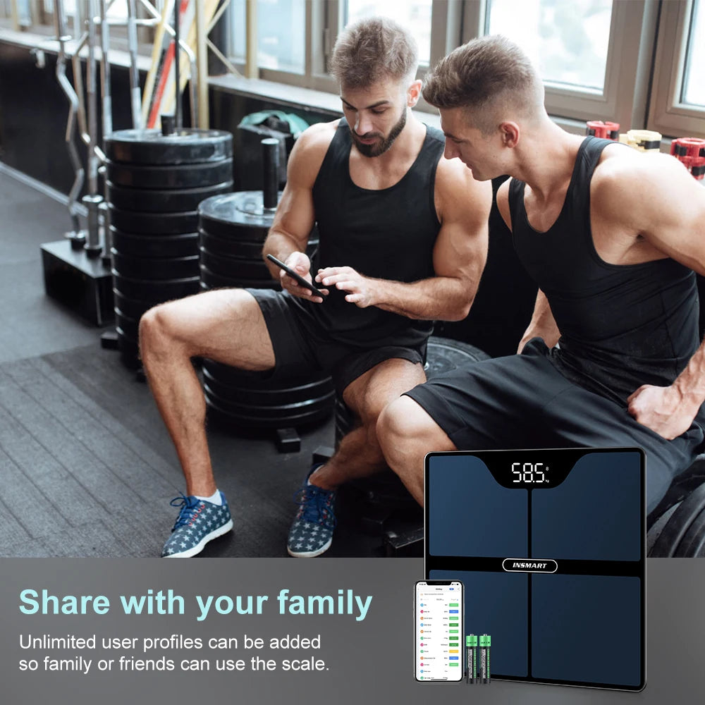 Digital Weight Scale Person Body Balance Inteligente Adult 180Kg Smart Body Fat Professional Scales Bioimpedance Scale