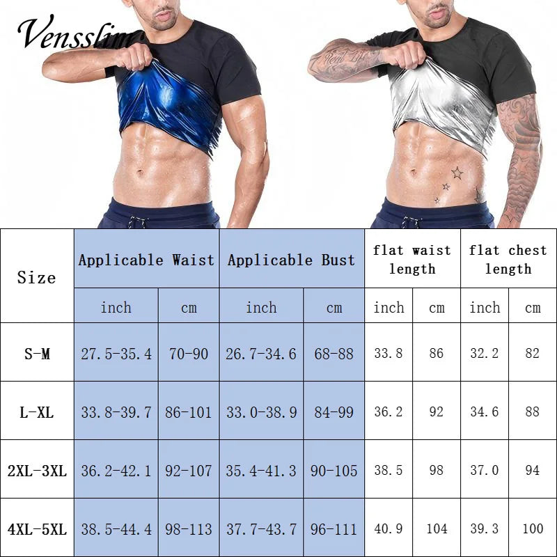 Men’S Sauna Suit Sweat Heat Trapping Workout Fat Burner Vest Slimming Body Shaper Tank Top Waist Trainer Fitness Corset