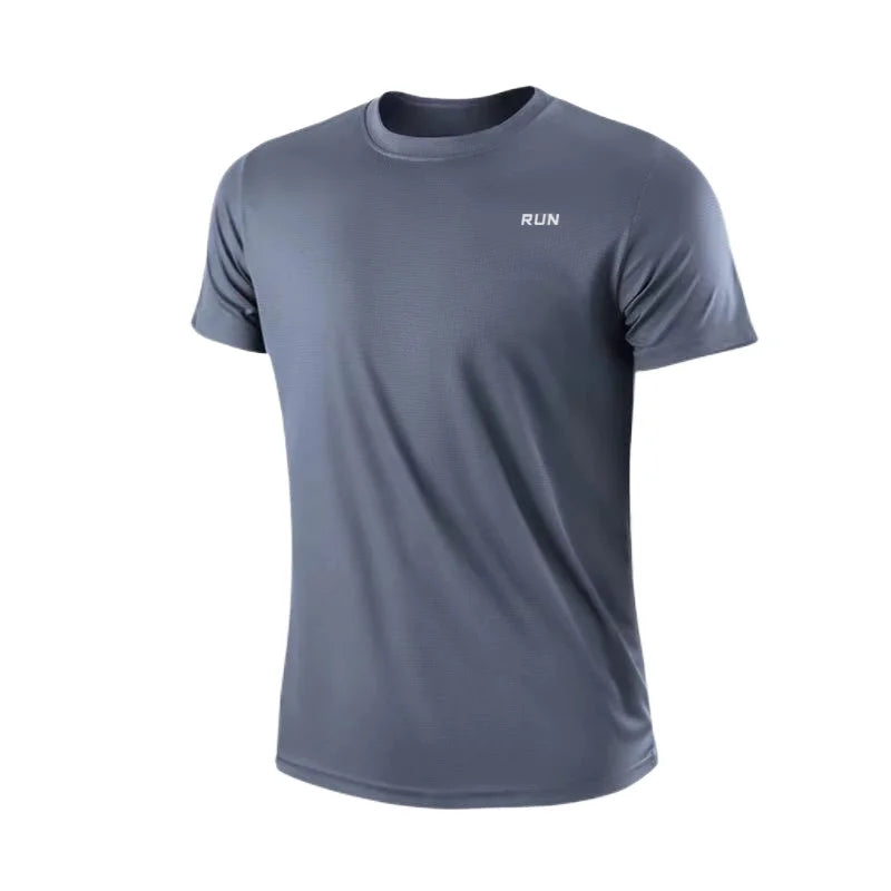 Men's Lightweight Quick-Dry Short Sleeve Moisture-Wicking T-Shirt for Gym and Running Activities