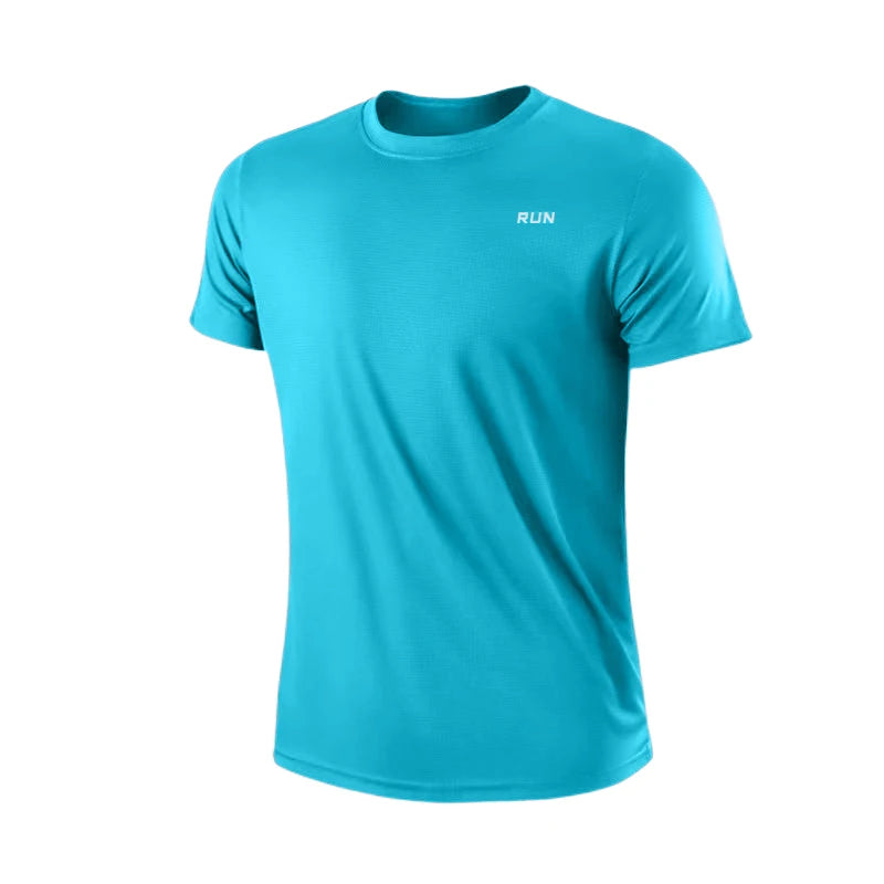 Men's Lightweight Quick-Dry Short Sleeve Moisture-Wicking T-Shirt for Gym and Running Activities