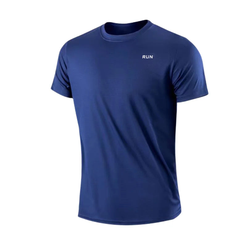 Men's Lightweight Quick-Dry Short Sleeve Moisture-Wicking T-Shirt for Gym and Running Activities
