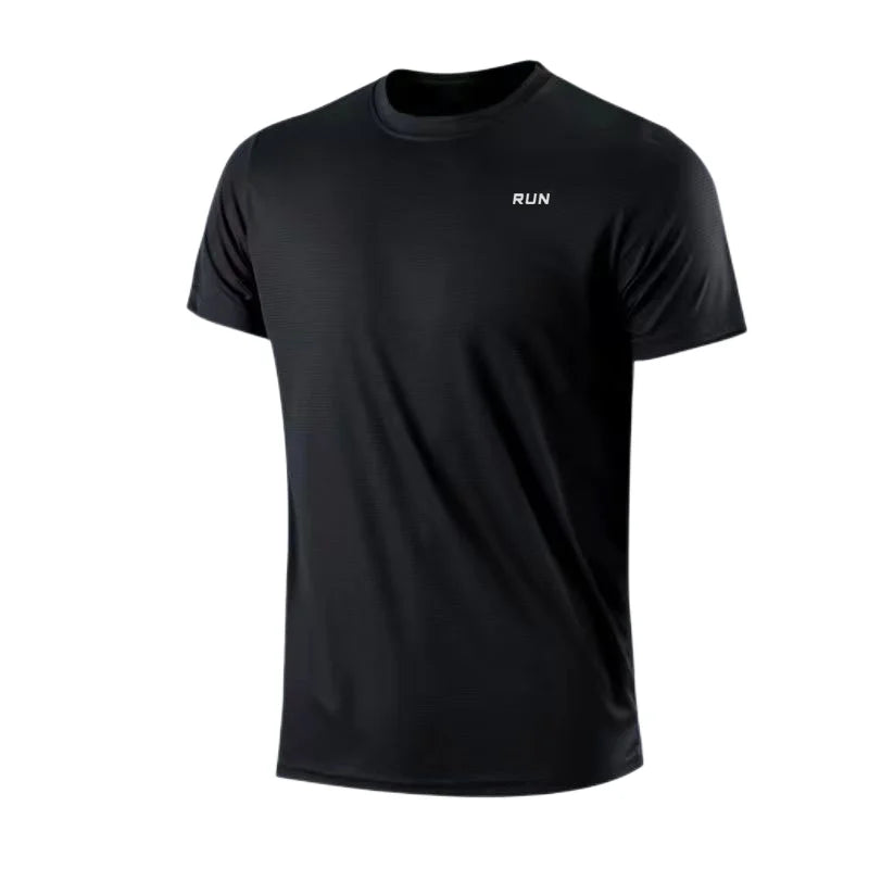 Men's Lightweight Quick-Dry Short Sleeve Moisture-Wicking T-Shirt for Gym and Running Activities