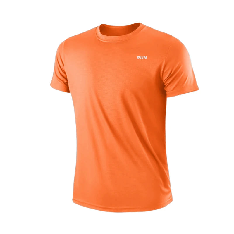 Men's Lightweight Quick-Dry Short Sleeve Moisture-Wicking T-Shirt for Gym and Running Activities
