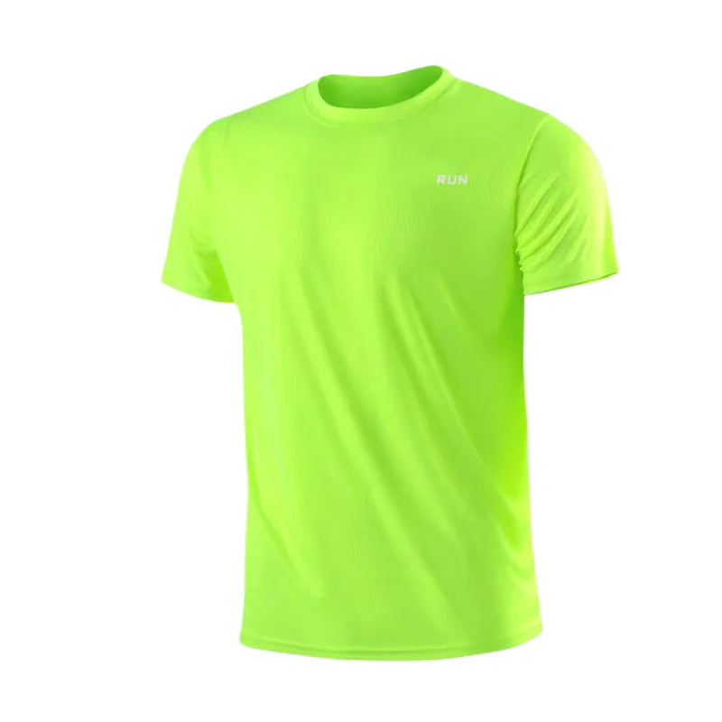 Men's Lightweight Quick-Dry Short Sleeve Moisture-Wicking T-Shirt for Gym and Running Activities
