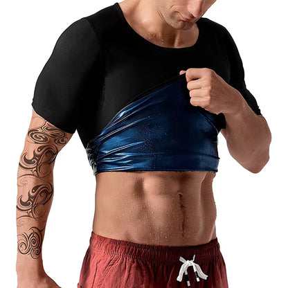 Men’S Sauna Suit Sweat Heat Trapping Workout Fat Burner Vest Slimming Body Shaper Tank Top Waist Trainer Fitness Corset