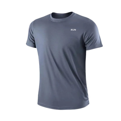 Men's Lightweight Quick-Dry Short Sleeve Moisture-Wicking T-Shirt for Gym and Running Activities