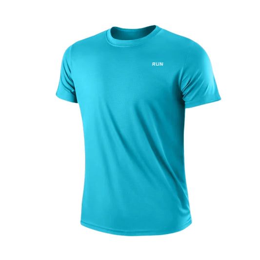 Men's Lightweight Quick-Dry Short Sleeve Moisture-Wicking T-Shirt for Gym and Running Activities