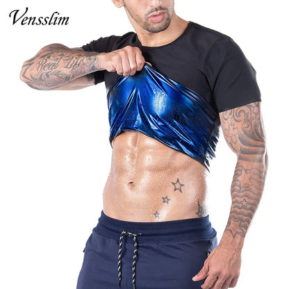 Men’S Sauna Suit Sweat Heat Trapping Workout Fat Burner Vest Slimming Body Shaper Tank Top Waist Trainer Fitness Corset